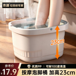 本迪 两只装水桶洗衣泡脚拖把桶 耐用加厚塑料手提水桶多用桶大容量16L