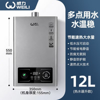 威力 智控增压热水器 静音 低水压启动 12L 岩石灰
