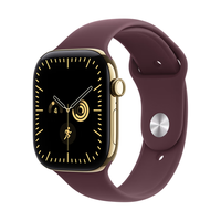 Apple Watch Series 12 eSIM版 46mm钛金属炫金色勃艮第酒红色M/L智能手表