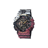 CASIO 液晶指针双显系列 航海王one piece 路飞草帽转盘 防震防水 混色表带