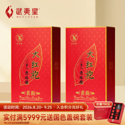 武夷星 乌龙茶茗韵武夷岩茶大红袍一级500g中火盒装中秋节日送礼茶叶