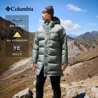 Columbia 羽绒服男26秋冬防风防水金点热能保暖防跑绒600蓬鹅绒外套XE4716 342/灰绿色 L