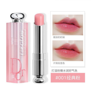 Dior 口红烈艳蓝金粉漾魅惑润唇膏 闪亮女士 唇膏3.2g 魅惑#001浅粉色-人气色