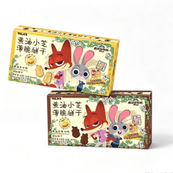 添乐 疯狂动物城联名黄油芝士薄脆饼干 赠挂件