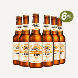 麒麟 啤酒一番榨国产日式精酿啤酒全麦黄啤酒精酿啤酒听装整箱 麒麟一番榨啤酒250ml 6瓶 组合装