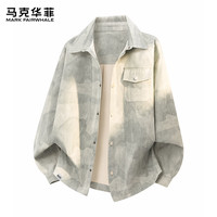 马克华菲 美式扎染 宽松 长袖衬衫