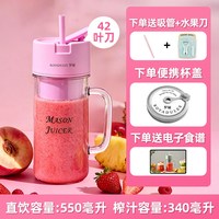 羅婭 罗娅10叶刀碎冰榨汁机小型便携式榨汁杯家用多功能搅拌水果汁奶昔