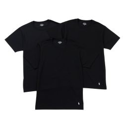RALPH LAUREN POLO RALPH LAUREN RM1-C501 男式短袖,圆领,单点标志,纯色,圆领,T 恤,男式, 黑色
