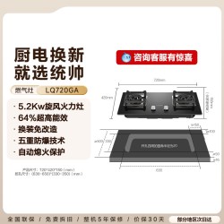 Leader 720GA天然气燃气灶双灶台家用嵌入式换新补贴