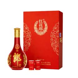 郎酒 红花郎15 酱香型白酒 53度 500mL 1瓶 礼盒装