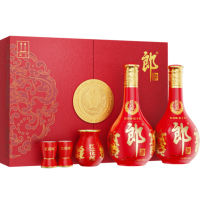 郎酒 红花郎15 酱香型白酒 53度 500mL 2瓶 礼盒装 中秋礼品