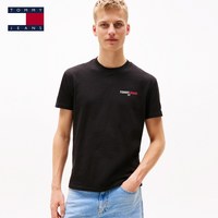 TOMMY HILFIGER 男士纯棉美式复古印花圆领短袖T恤