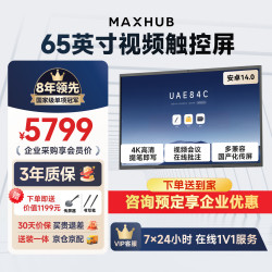 MAXHUB 新锐65英寸视频会议平板一体机会议大屏一体机触摸屏 高清显示器电子白板会议平板书EG65