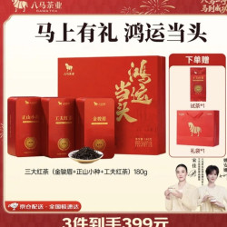 八马茶业 一级 马上红 吉祥双韵 红茶礼盒 192g（金骏眉96g+正山小种96g）