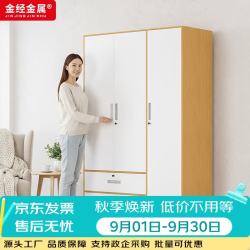 金经金属 钢制衣柜主卧室家用出租房铁艺落地柜环保铁皮儿童衣橱长1.2米