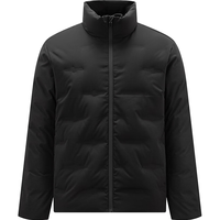 森马（Semir）X CNSPACE航天合作系列羽绒服男冬装防泼水防风纯色立领外套 黑色（灰鸭绒）90001