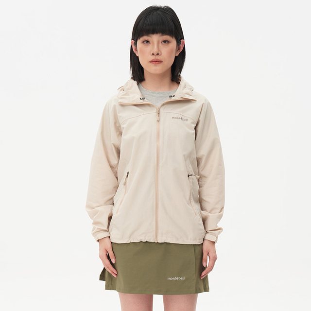 户外防风透气：mont·bell 女款连帽夹克 1103246