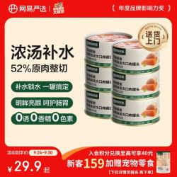 网易严选 网易天成 YANXUAN 网易严选 网易天成严选猫湿粮宠物零食浓汤大口肉罐头 鸡肉+三文鱼85g*6罐