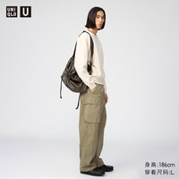 优衣库 宽腿工装裤男装女装合作款休闲裤户外机能482883 492574 492574/35浅褐色 M