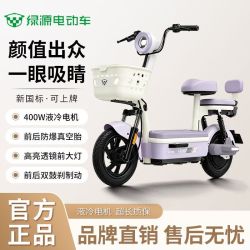 绿源 新国标电动车长续航电动自行车48V21A男女生代步通勤铅酸电瓶车 浪漫紫