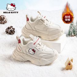 Hello Kitty HelloKitty女童二棉鞋2026冬季新款保暖运动鞋学生儿童休闲加绒鞋