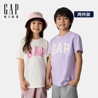 百亿补贴：Gap 大小童同款男女童春季款纯棉短袖T恤两件套687268