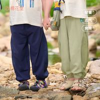 百亿补贴:棉花堂 宝宝防蚊裤夏季薄款儿童裤子网眼男童运动裤女童透气长裤潮