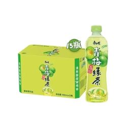 康师傅 新货康师傅青梅绿茶500ml*15瓶整箱青梅酸甜果味茶饮品绿茶批发价