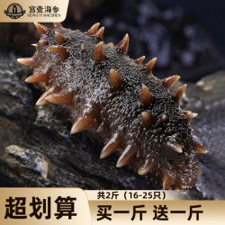 宫壹 大连即食海参 2斤 20-30只 家装 免泡发 底播刺参 鲜活海参加工