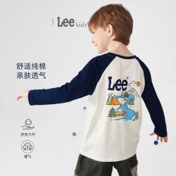 Lee 纯棉 山系户外 儿童长袖T恤 110cm