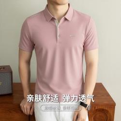 培蒙 夏季男式polo衫休闲撞色LOGO短袖T恤