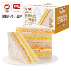 盼盼 黑麦肉松沙拉夹心三明治面包420g整箱0蔗糖早餐下午茶零食