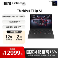 ThinkPad T14p 英特尔酷睿三代 32GB+1TB 笔记本电脑