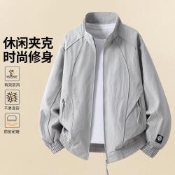 马克华菲 立领外套春秋款美式复古防风工装高级感休闲夹克上衣百搭男士外套