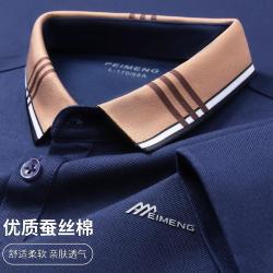 培蒙 春夏男式翻领休闲百搭上衣长袖百搭Polo衫