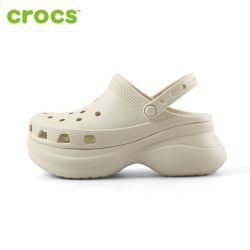 crocs 复古小鲸鱼洞洞鞋夏季女鞋厚底高跟凉鞋拖鞋206302