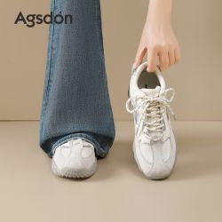 奥古狮登 内增高德训鞋女2026新款秋季爆款小白鞋小个子休闲运动鞋