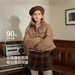 TEENIE WEENIE 小熊女装羽绒服秋冬时尚短款轻暖外套