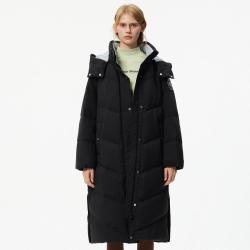 TEENIE WEENIE 小熊女装羽绒服冬季保暖舒适简约时尚中气质长款连帽羽绒大外套