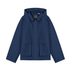 Levi's 男士工装连帽风衣夹克 中蓝色 S