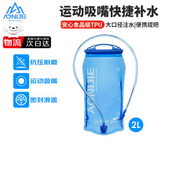 奥尼捷 水袋户外跑步骑行登山便携水囊水壶运动折叠水杯环保饮水袋 2L