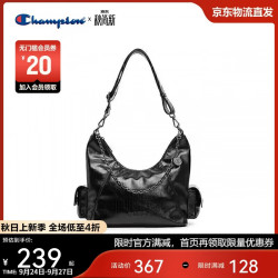 Champion 机车单肩包25FWP18 黑灰