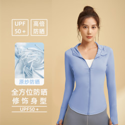 卡瓦杰 凉感透气拉链连帽运动休闲外套速干运动户外修身显瘦高弹外套