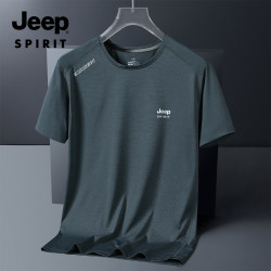 JEEP SPIRIT JEEP吉普男士夏季短袖运动跑步圆领半袖宽松冰丝T恤薄款速干衣男