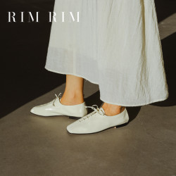 RIM RIM小众设计深口塑型马皮鞋女鞋平底单鞋