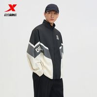 特步 单风衣男立领休闲宽松运动篮球防风耐磨跑步上衣
