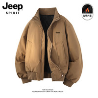 JEEP SPIRIT 吉普新款飞行夹克棉服男冬季短款廓形加厚保暖棒球服痞帅潮流外套