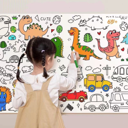3米儿童涂鸦大画纸巨幅涂鸦幼儿园美术画卷手工成长童年