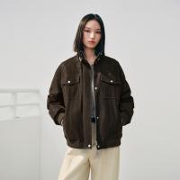 太平鸟 2026冬季新款复古立领工装夹克羽绒服女90白鹅绒外套