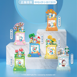 贝乐迪积木 贝乐迪正版哆啦A梦小夜灯积木摆件